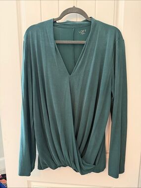 Loft Outlet Faux Wrap Top, XL